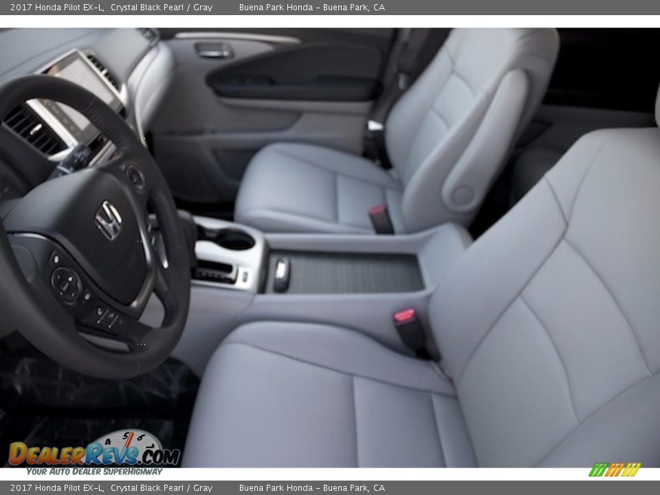 2017 Honda Pilot EX-L Crystal Black Pearl / Gray Photo #9
