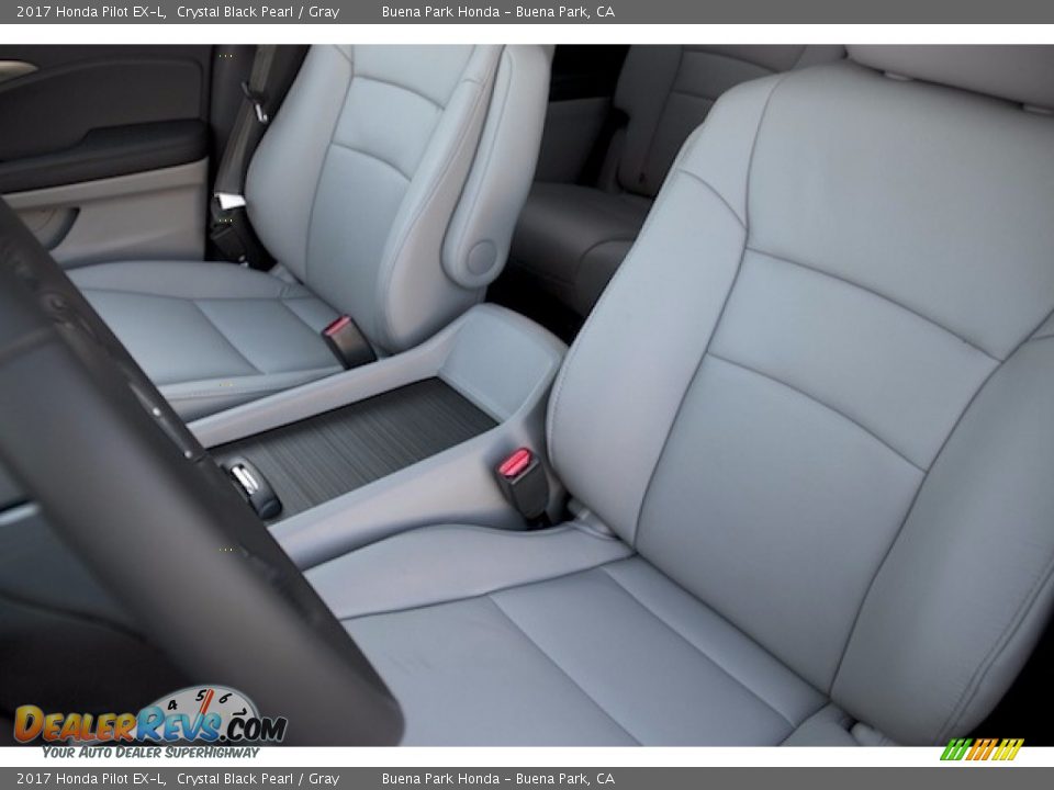 2017 Honda Pilot EX-L Crystal Black Pearl / Gray Photo #11
