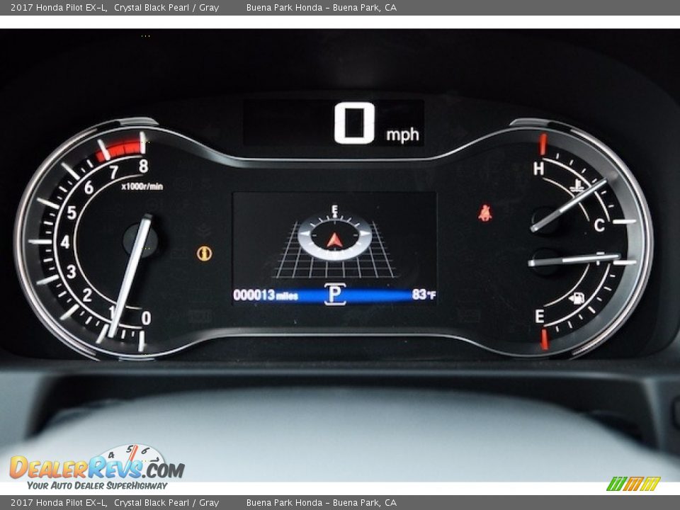 2017 Honda Pilot EX-L Crystal Black Pearl / Gray Photo #19