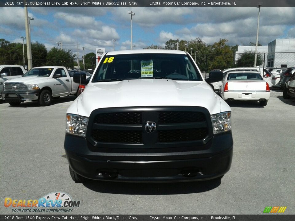 2018 Ram 1500 Express Crew Cab 4x4 Bright White / Black/Diesel Gray Photo #8