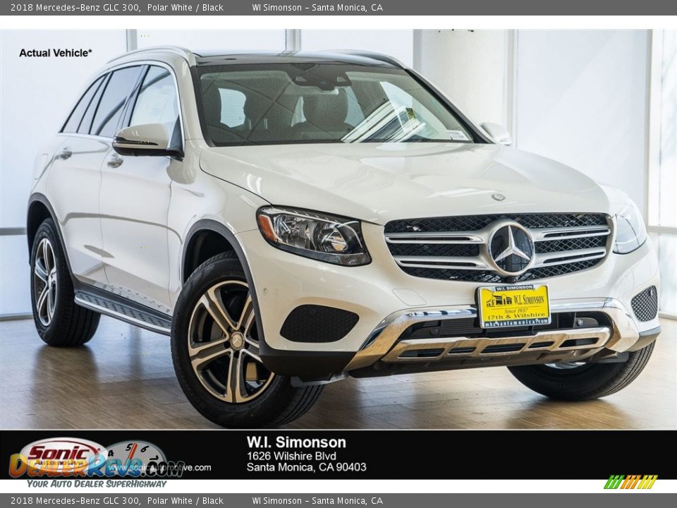 2018 Mercedes-Benz GLC 300 Polar White / Black Photo #1