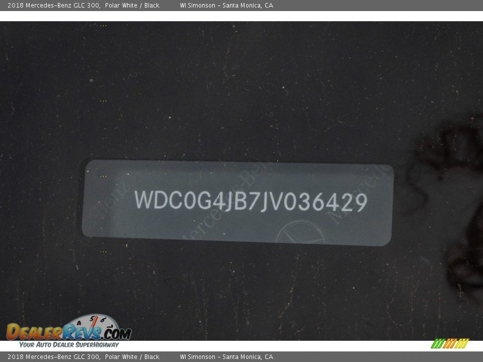 2018 Mercedes-Benz GLC 300 Polar White / Black Photo #10