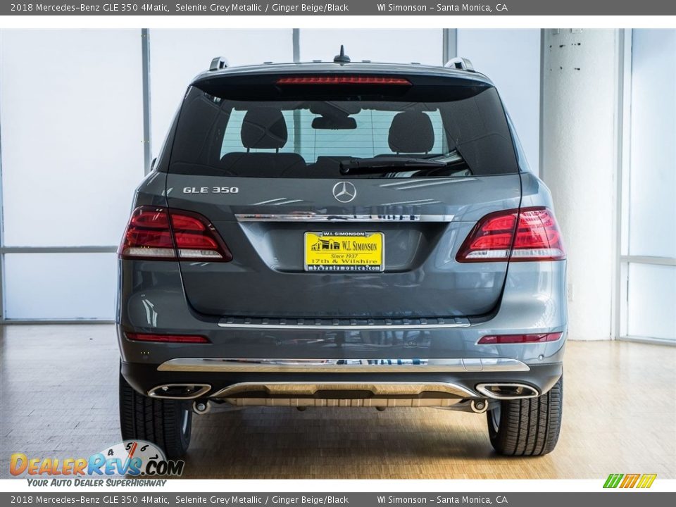 2018 Mercedes-Benz GLE 350 4Matic Selenite Grey Metallic / Ginger Beige/Black Photo #4