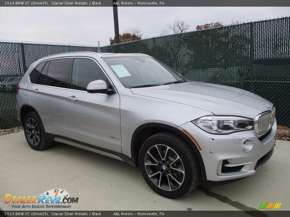 2014 BMW X5 xDrive35i Glacier Silver Metallic / Black Photo #1