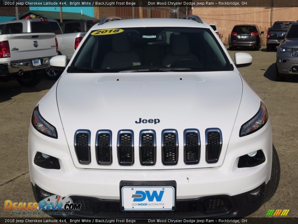 2018 Jeep Cherokee Latitude 4x4 Bright White / Black/Light Frost Beige Photo #3