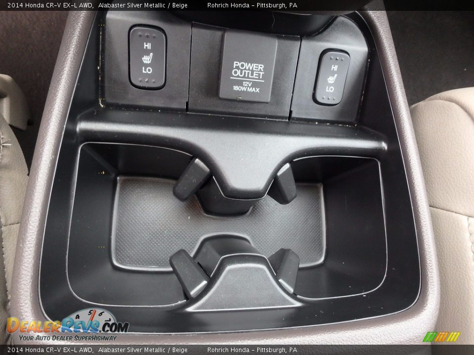 2014 Honda CR-V EX-L AWD Alabaster Silver Metallic / Beige Photo #23