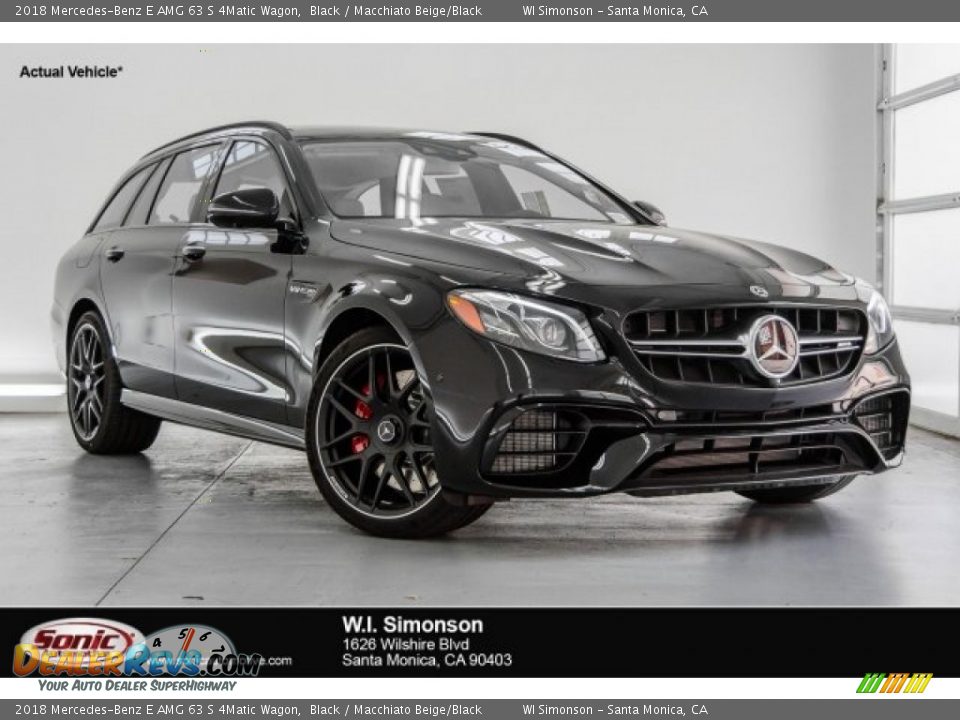 2018 Mercedes-Benz E AMG 63 S 4Matic Wagon Black / Macchiato Beige/Black Photo #1