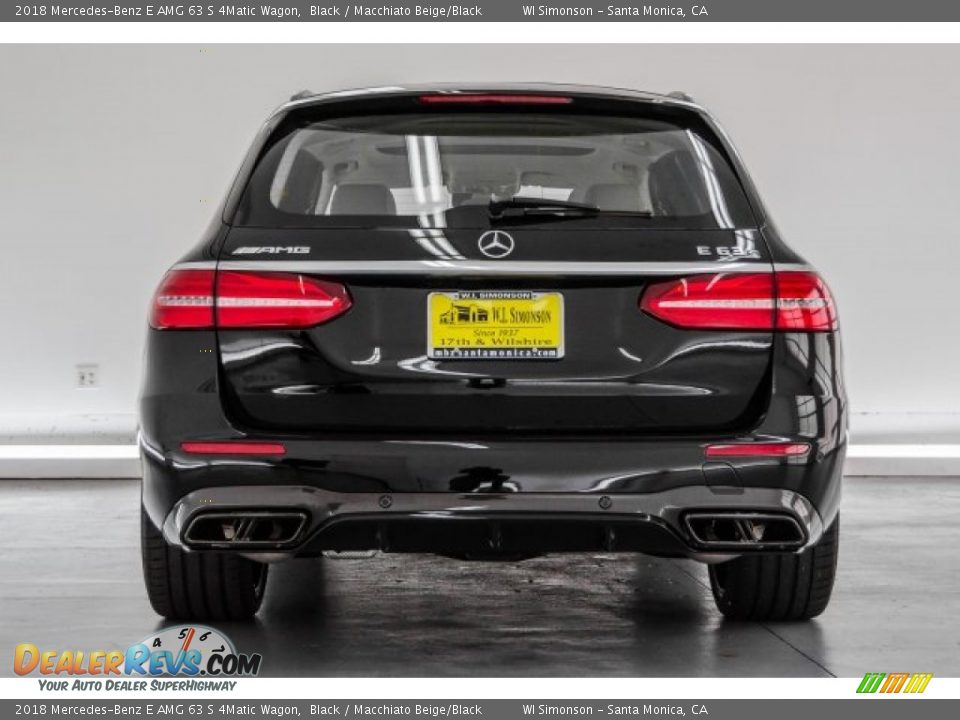 2018 Mercedes-Benz E AMG 63 S 4Matic Wagon Black / Macchiato Beige/Black Photo #3