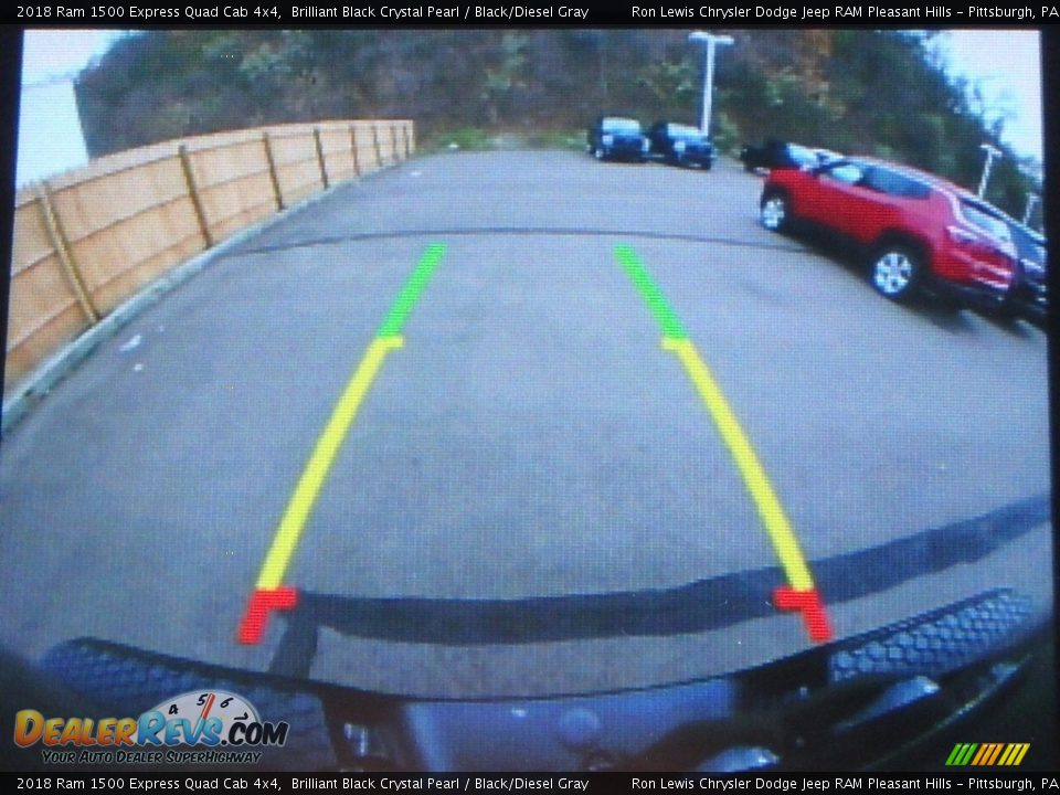 2018 Ram 1500 Express Quad Cab 4x4 Brilliant Black Crystal Pearl / Black/Diesel Gray Photo #16