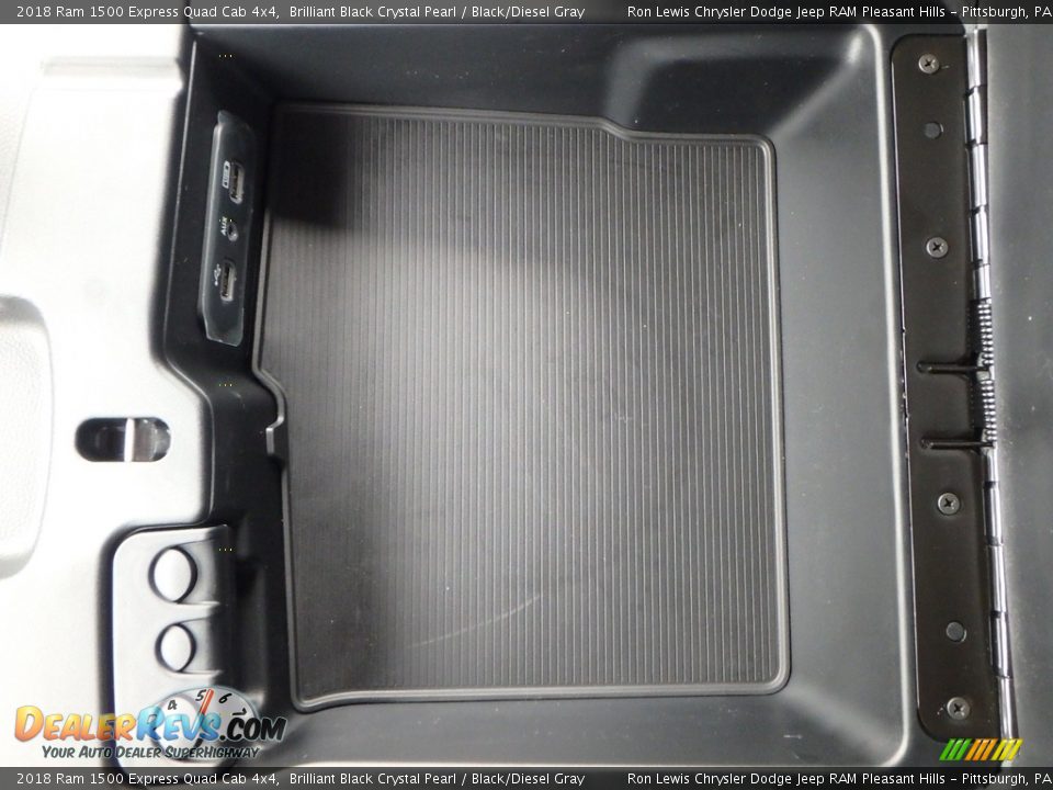 2018 Ram 1500 Express Quad Cab 4x4 Brilliant Black Crystal Pearl / Black/Diesel Gray Photo #17