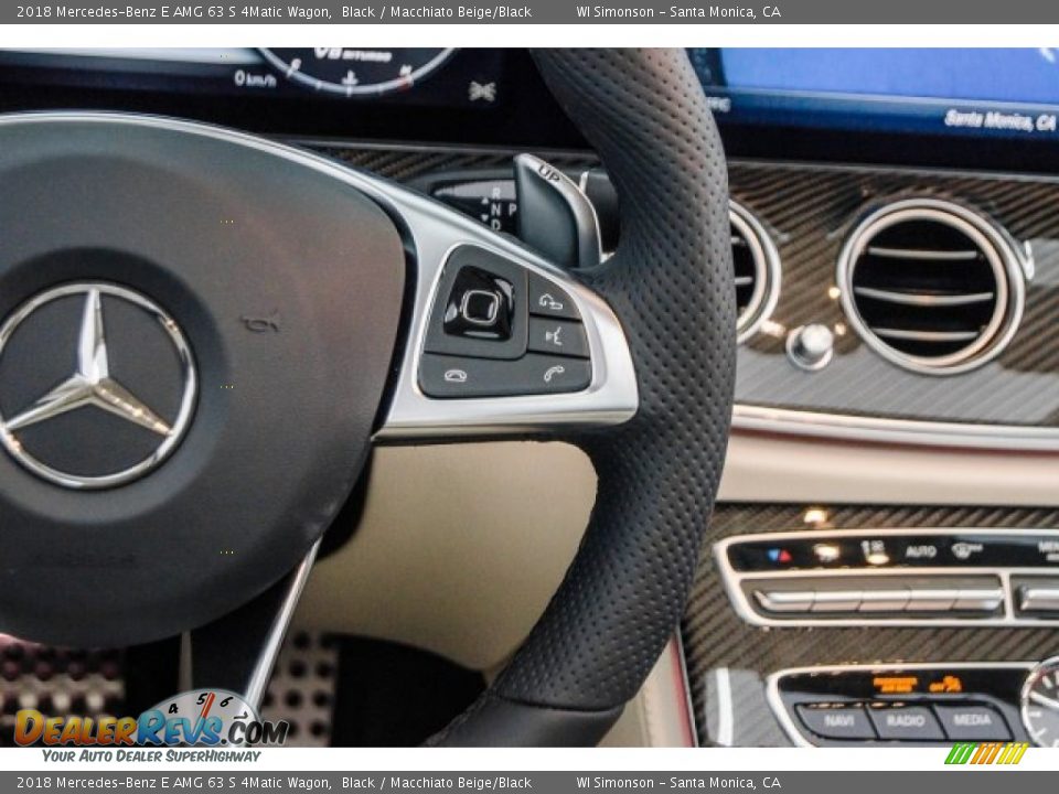 2018 Mercedes-Benz E AMG 63 S 4Matic Wagon Black / Macchiato Beige/Black Photo #18