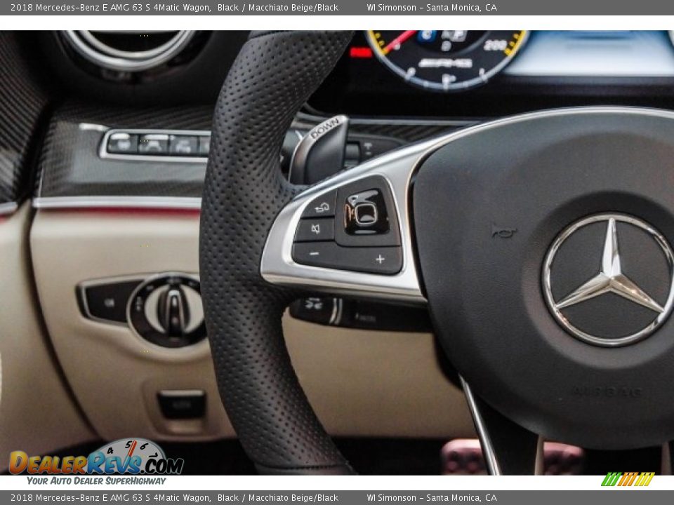2018 Mercedes-Benz E AMG 63 S 4Matic Wagon Black / Macchiato Beige/Black Photo #19