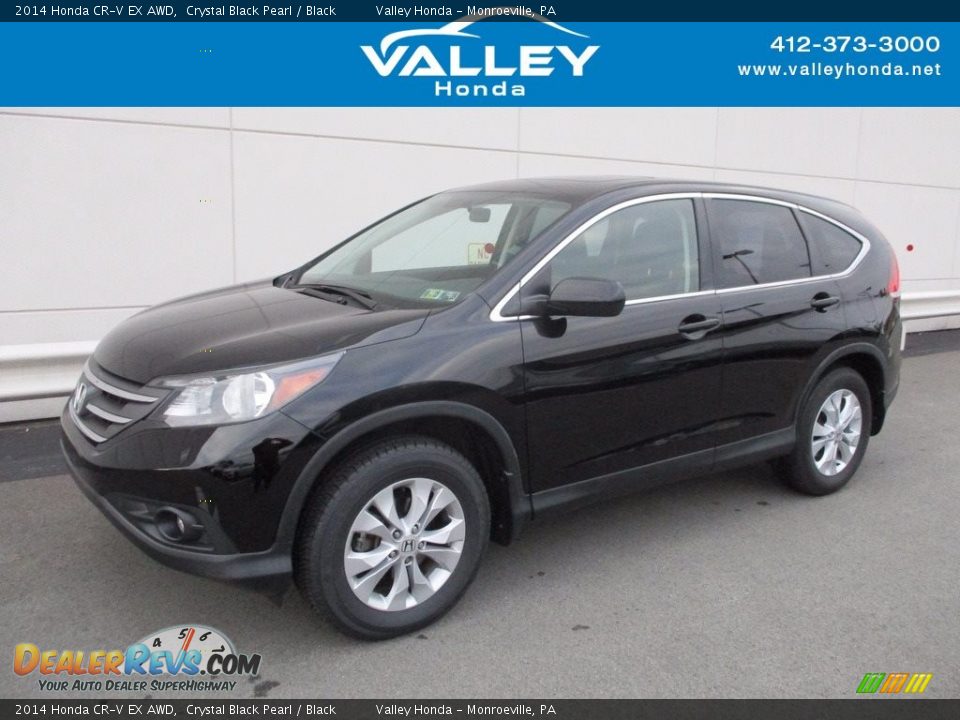 2014 Honda CR-V EX AWD Crystal Black Pearl / Black Photo #1