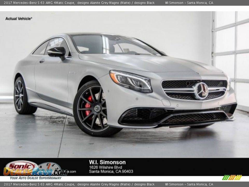 2017 Mercedes-Benz S 63 AMG 4Matic Coupe designo Alanite Grey Magno (Matte) / designo Black Photo #1