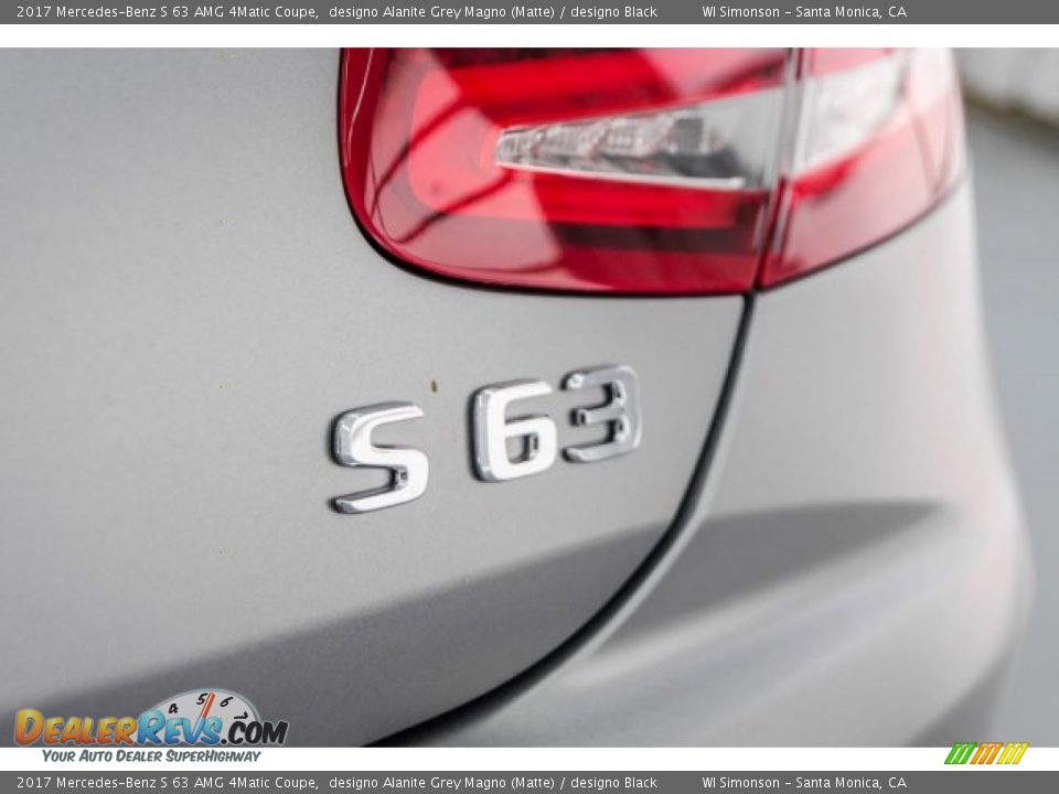 2017 Mercedes-Benz S 63 AMG 4Matic Coupe designo Alanite Grey Magno (Matte) / designo Black Photo #7