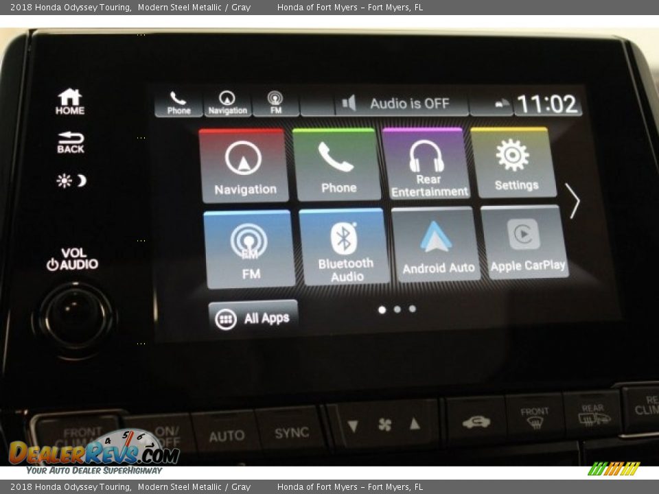 2018 Honda Odyssey Touring Modern Steel Metallic / Gray Photo #18