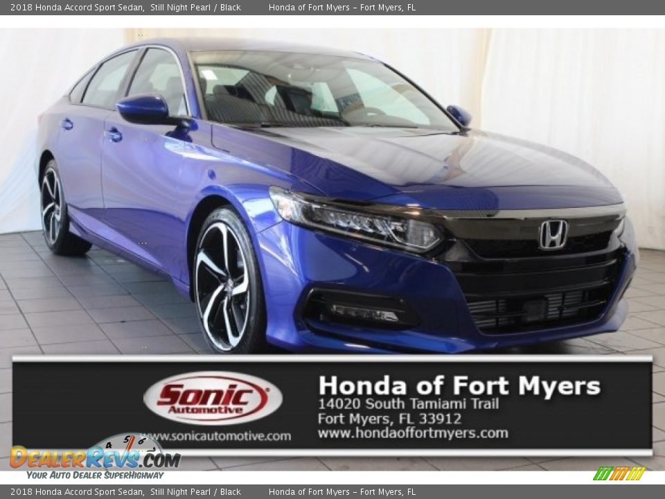 2018 Honda Accord Sport Sedan Still Night Pearl / Black Photo #1