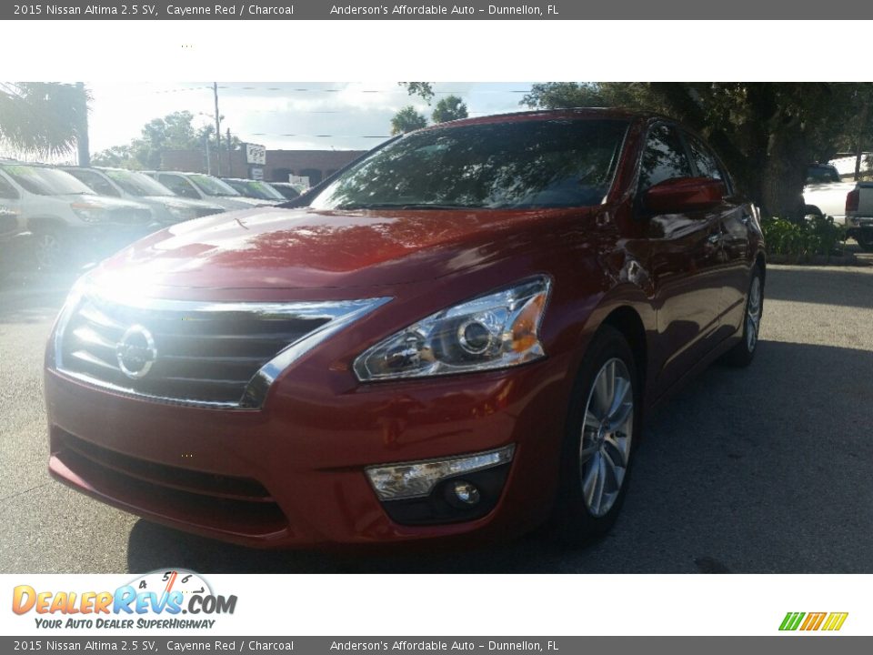 2015 Nissan Altima 2.5 SV Cayenne Red / Charcoal Photo #8