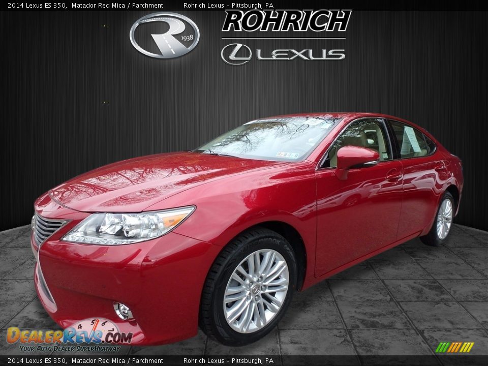 2014 Lexus ES 350 Matador Red Mica / Parchment Photo #3