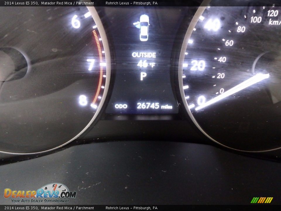 2014 Lexus ES 350 Matador Red Mica / Parchment Photo #10