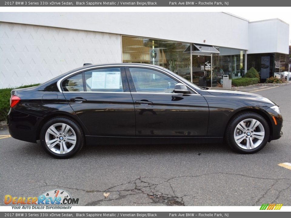 2017 BMW 3 Series 330i xDrive Sedan Black Sapphire Metallic / Venetian Beige/Black Photo #2