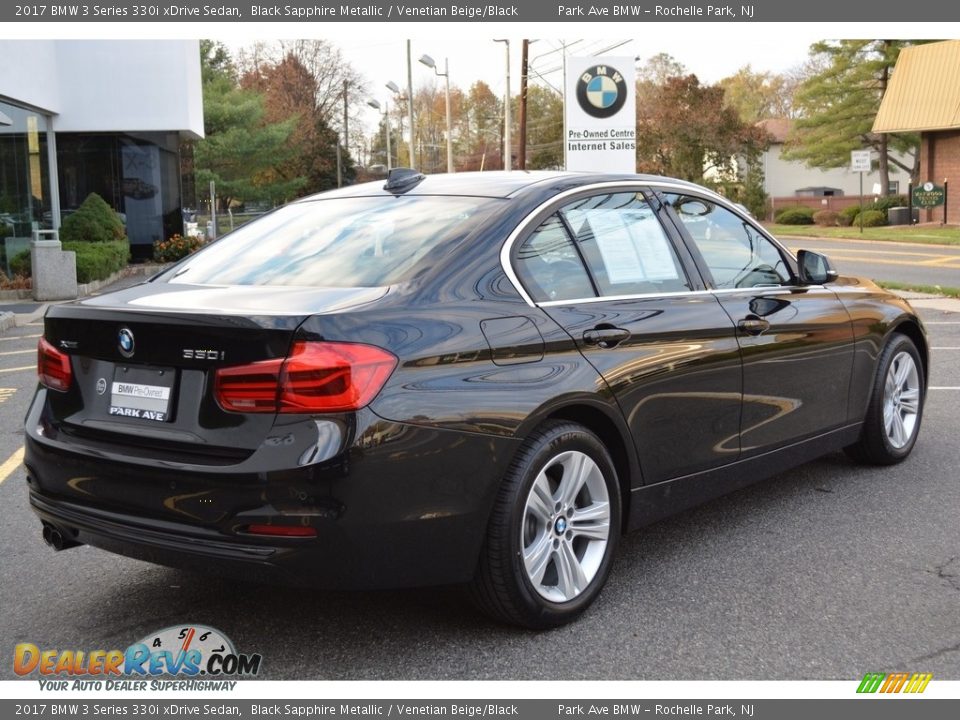 2017 BMW 3 Series 330i xDrive Sedan Black Sapphire Metallic / Venetian Beige/Black Photo #3