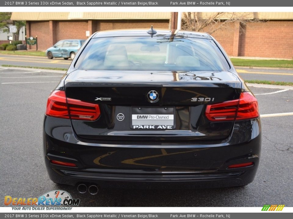 2017 BMW 3 Series 330i xDrive Sedan Black Sapphire Metallic / Venetian Beige/Black Photo #4
