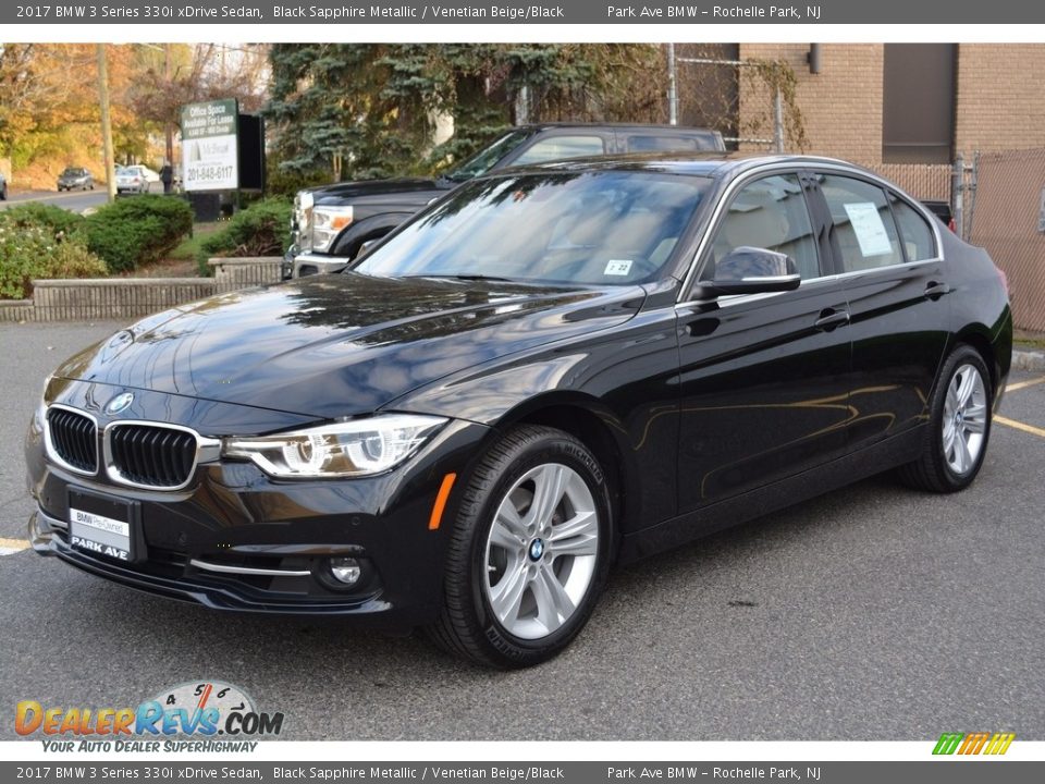 2017 BMW 3 Series 330i xDrive Sedan Black Sapphire Metallic / Venetian Beige/Black Photo #6