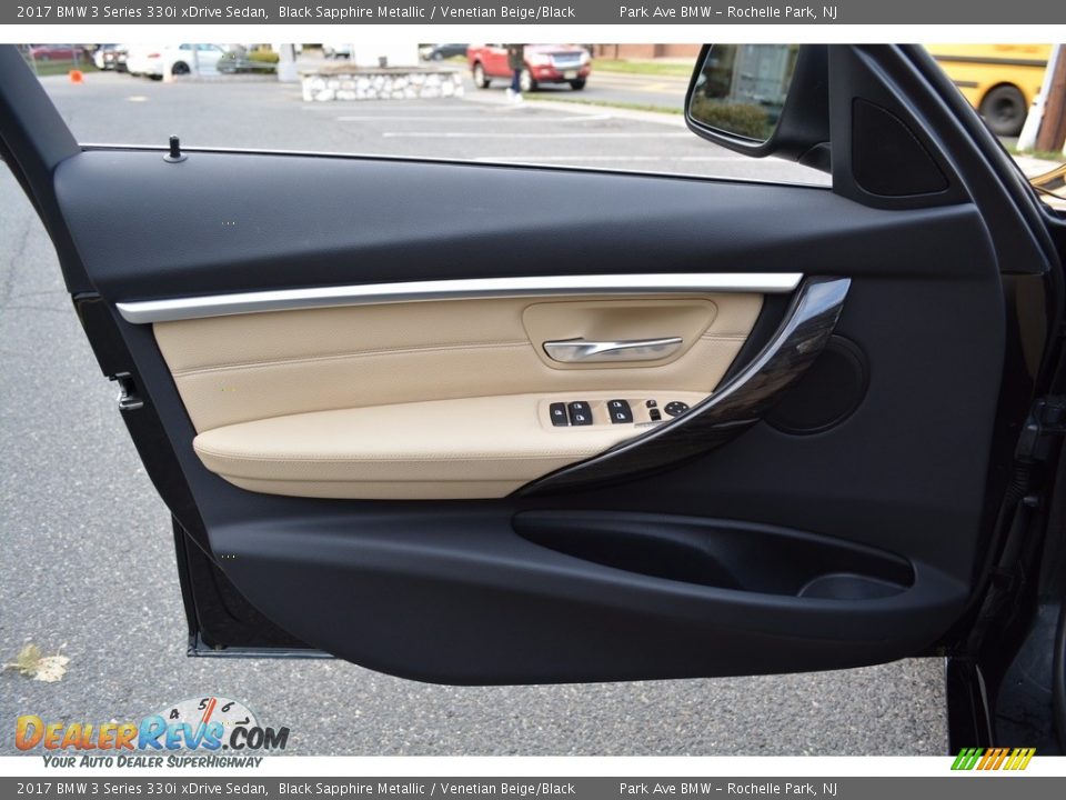 2017 BMW 3 Series 330i xDrive Sedan Black Sapphire Metallic / Venetian Beige/Black Photo #8