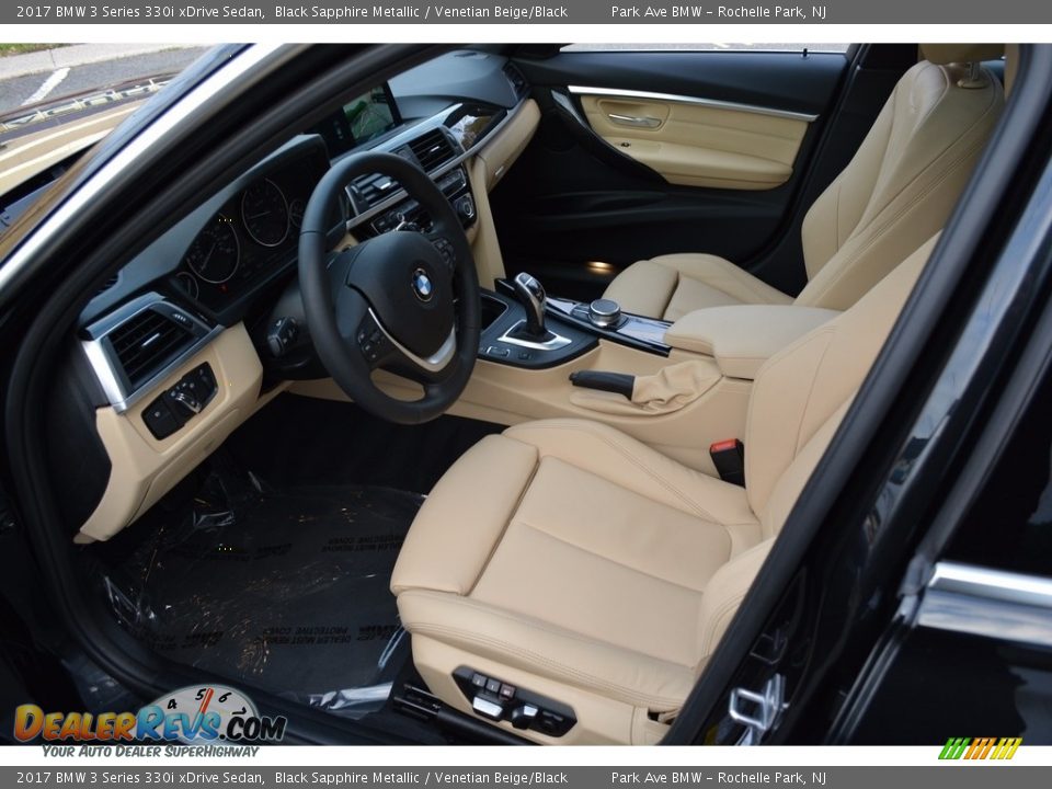 2017 BMW 3 Series 330i xDrive Sedan Black Sapphire Metallic / Venetian Beige/Black Photo #10