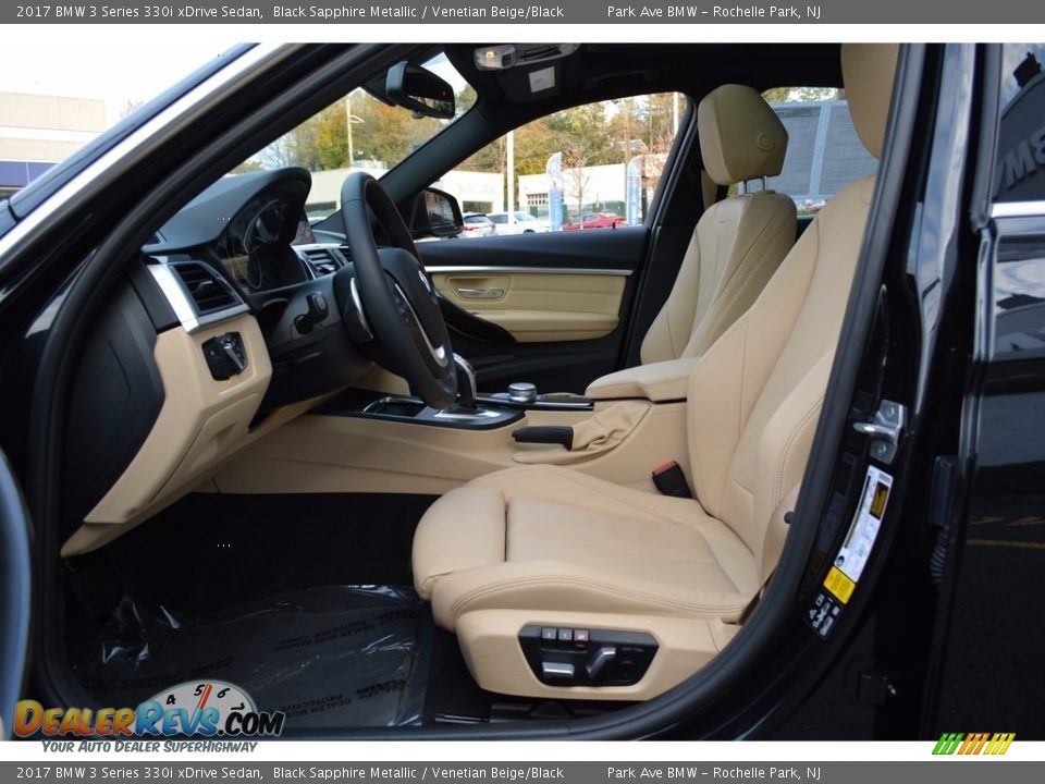 2017 BMW 3 Series 330i xDrive Sedan Black Sapphire Metallic / Venetian Beige/Black Photo #11