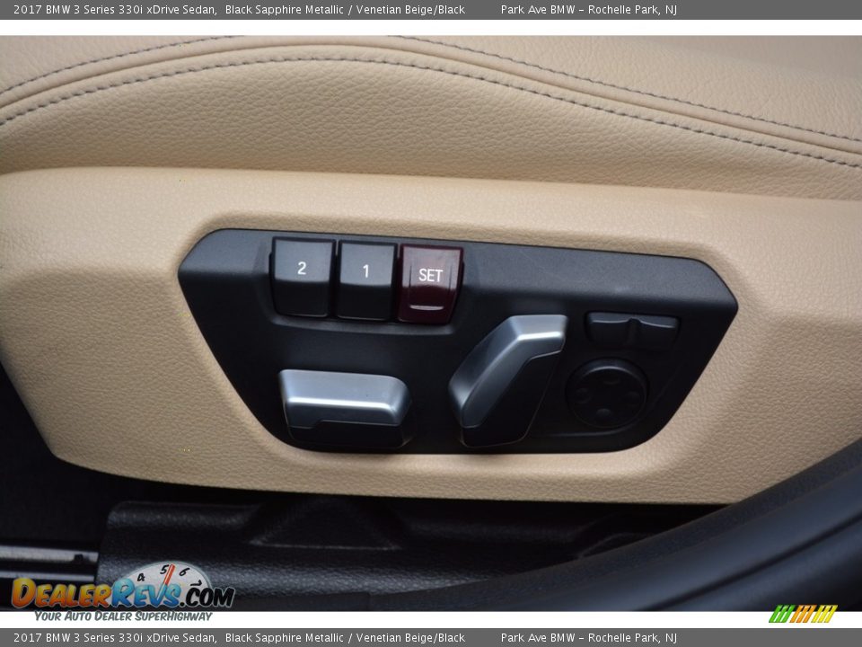 2017 BMW 3 Series 330i xDrive Sedan Black Sapphire Metallic / Venetian Beige/Black Photo #12