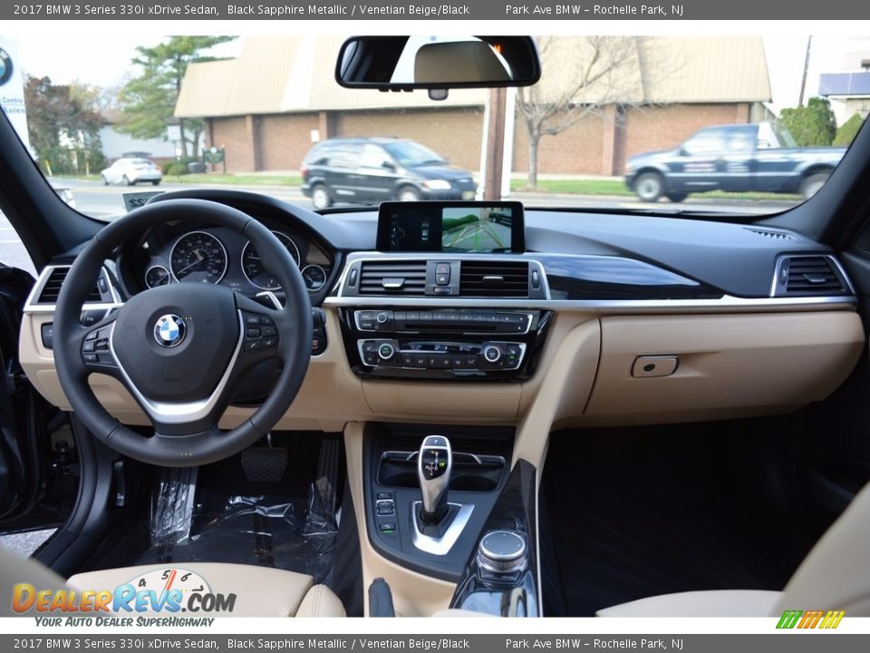 2017 BMW 3 Series 330i xDrive Sedan Black Sapphire Metallic / Venetian Beige/Black Photo #15