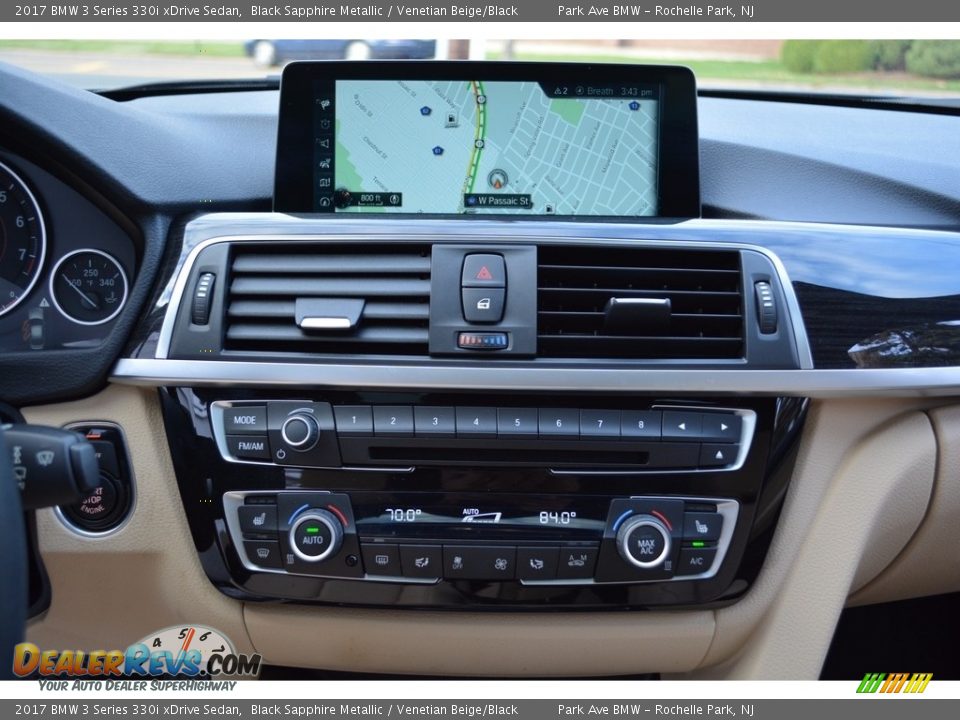 2017 BMW 3 Series 330i xDrive Sedan Black Sapphire Metallic / Venetian Beige/Black Photo #16