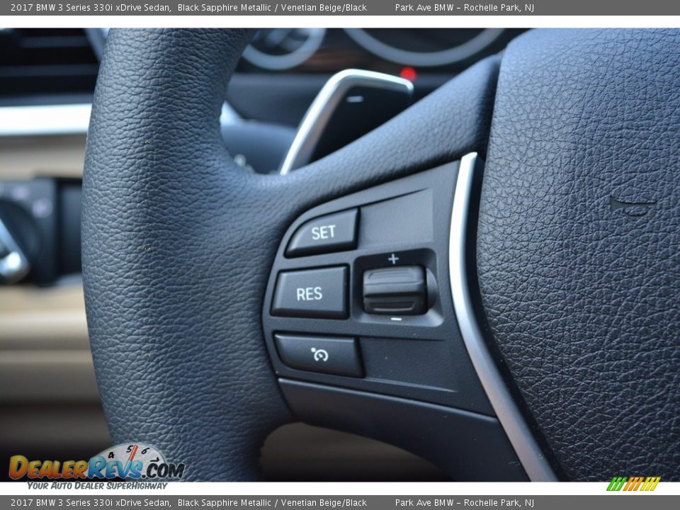 2017 BMW 3 Series 330i xDrive Sedan Black Sapphire Metallic / Venetian Beige/Black Photo #19