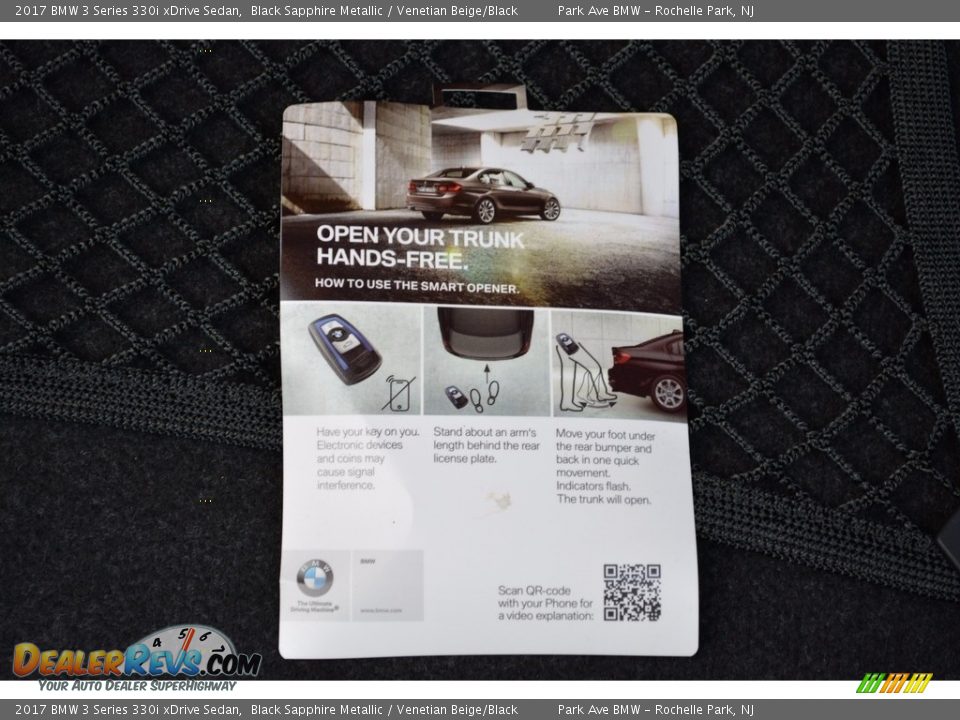 2017 BMW 3 Series 330i xDrive Sedan Black Sapphire Metallic / Venetian Beige/Black Photo #23
