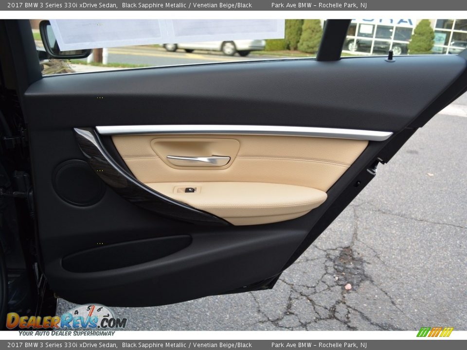 2017 BMW 3 Series 330i xDrive Sedan Black Sapphire Metallic / Venetian Beige/Black Photo #25