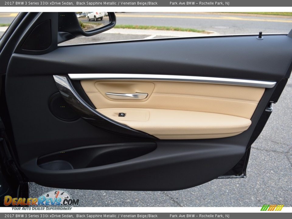 2017 BMW 3 Series 330i xDrive Sedan Black Sapphire Metallic / Venetian Beige/Black Photo #27