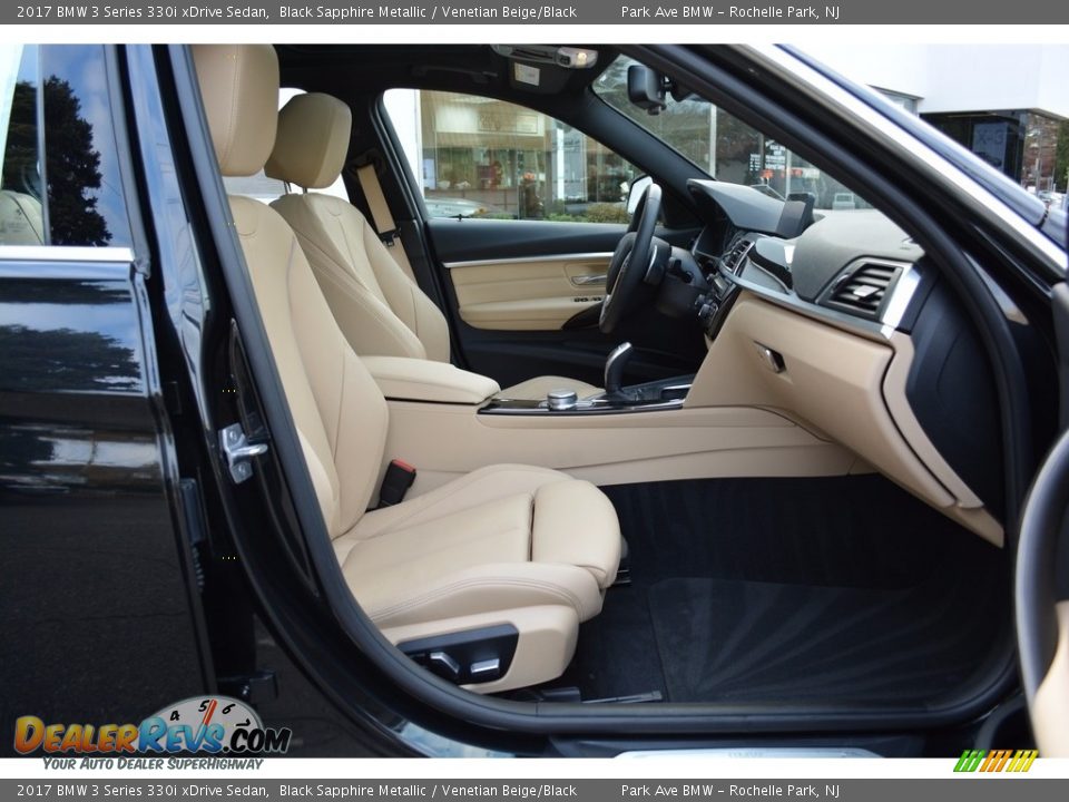 2017 BMW 3 Series 330i xDrive Sedan Black Sapphire Metallic / Venetian Beige/Black Photo #29