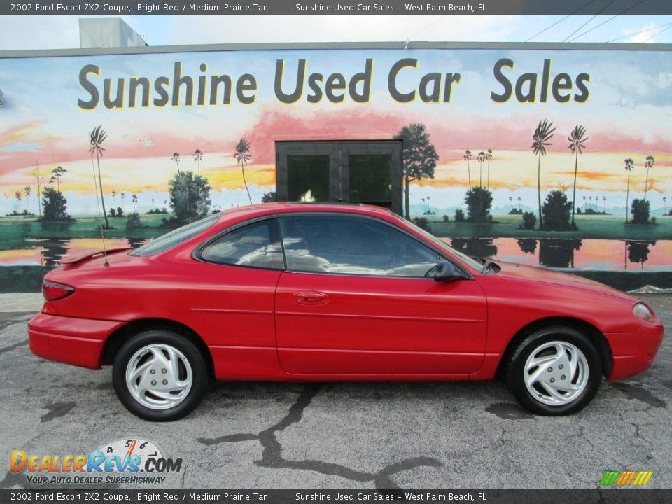 2002 Ford Escort ZX2 Coupe Bright Red / Medium Prairie Tan Photo #2