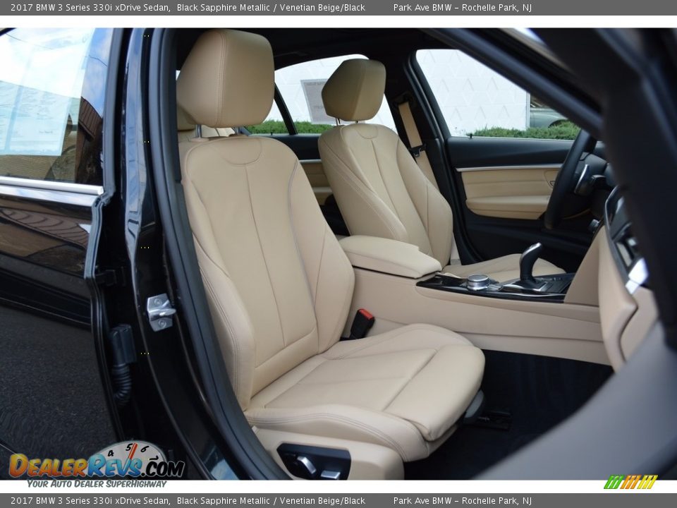2017 BMW 3 Series 330i xDrive Sedan Black Sapphire Metallic / Venetian Beige/Black Photo #30