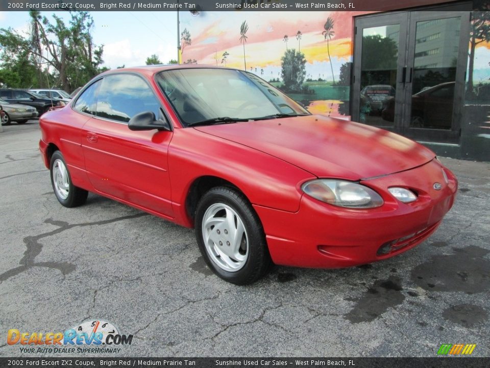 2002 Ford Escort ZX2 Coupe Bright Red / Medium Prairie Tan Photo #5