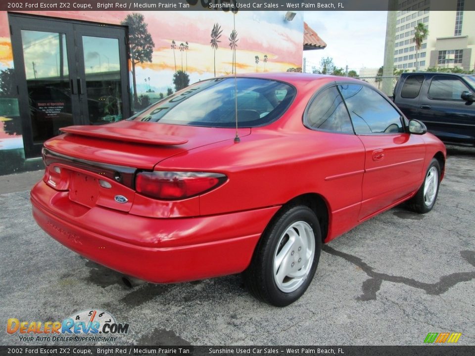 2002 Ford Escort ZX2 Coupe Bright Red / Medium Prairie Tan Photo #6