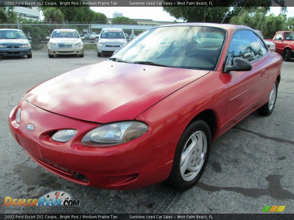 2002 Ford Escort ZX2 Coupe Bright Red / Medium Prairie Tan Photo #8