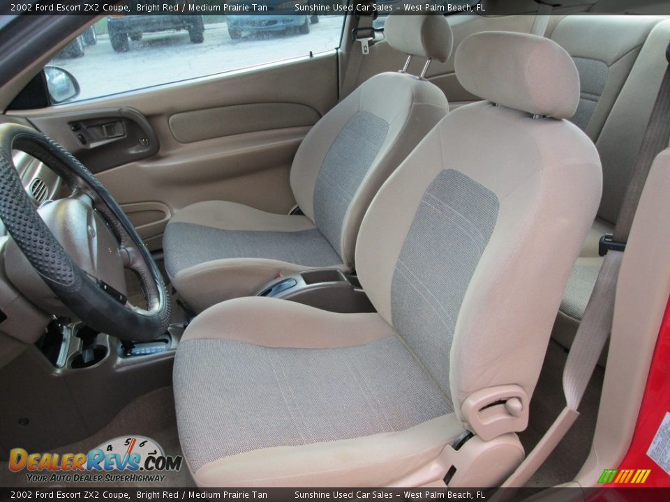 2002 Ford Escort ZX2 Coupe Bright Red / Medium Prairie Tan Photo #11
