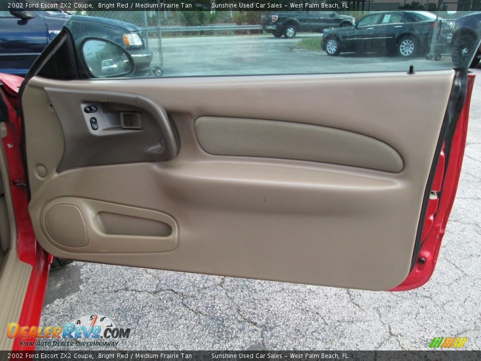 2002 Ford Escort ZX2 Coupe Bright Red / Medium Prairie Tan Photo #13