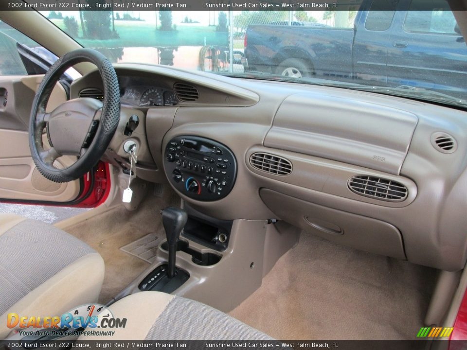 2002 Ford Escort ZX2 Coupe Bright Red / Medium Prairie Tan Photo #14