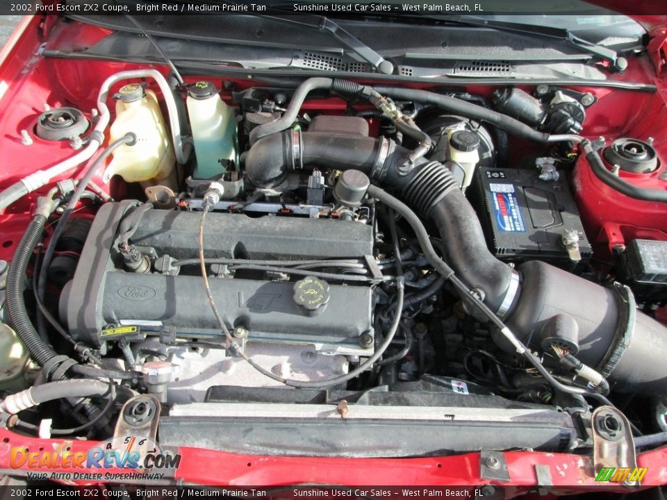 2002 Ford Escort ZX2 Coupe Bright Red / Medium Prairie Tan Photo #17