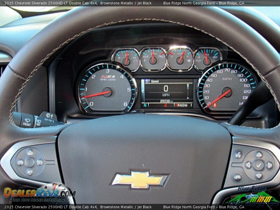 2015 Chevrolet Silverado 2500HD LT Double Cab 4x4 Brownstone Metallic / Jet Black Photo #12