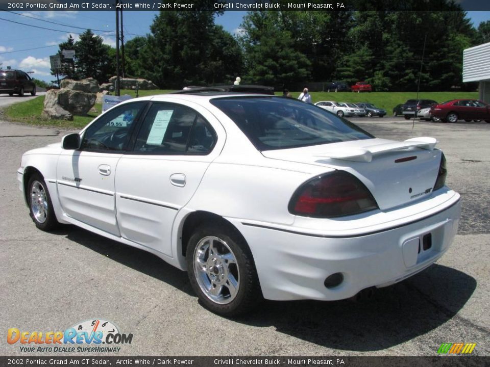 2002 Pontiac Grand Am GT Sedan Arctic White / Dark Pewter Photo #3